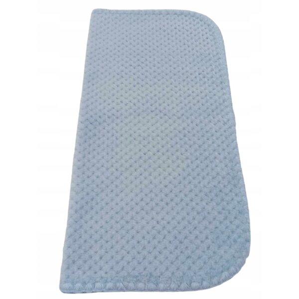 Koc per bambole morbido e doppio lato azzurro con motivo ananas 50x53 cm