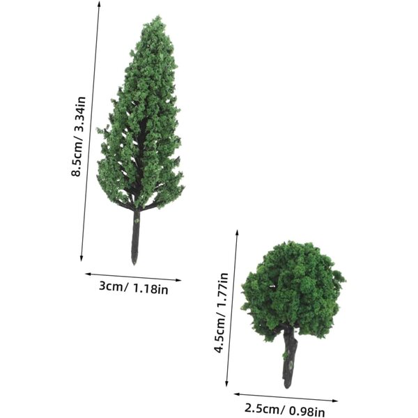 50 Alberi Miniatura Realistici per Modellini Architettonici e Ferroviari - MAJORMENCH