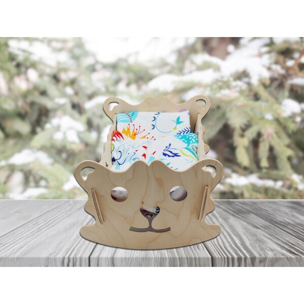 Natürliche Holzwiege für Puppen, inklusive Bettwäsche – polnisches Produkt