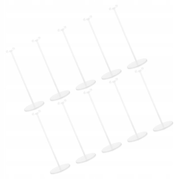 Set mit 10 transparenten, verstellbaren Stützen zum Präsentieren von Figuren und Puppen