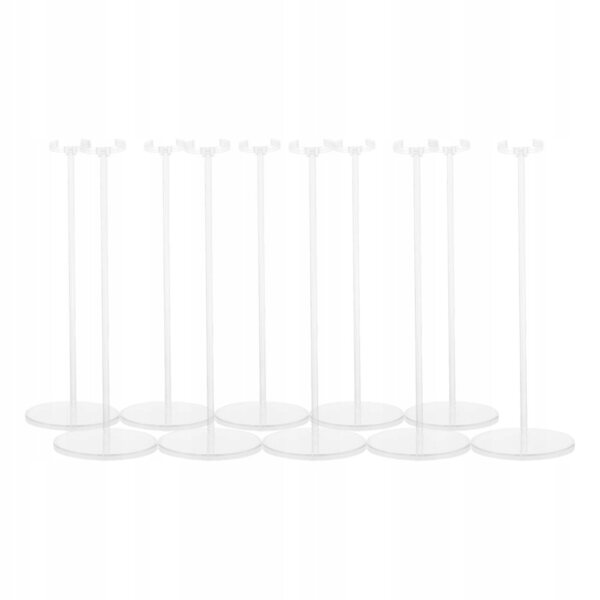 Set 10 Supporti Regolabili Trasparenti per Esposizione Figure e Bambole