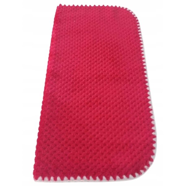 Koc per bambole doppio strato rosso soffice e peloso 50x53 cm