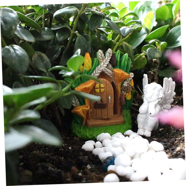 2-teilige Mini-Harzhäuser für Bonsai-Garten- und Heimdekorationen