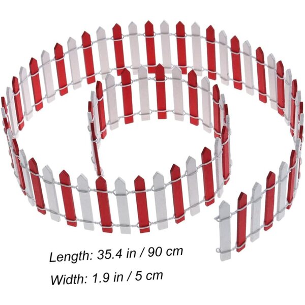 Mini-Holzzaun 90x5 cm für Mikrolandschaften, Feenhäuser und Weihnachtsdekorationen