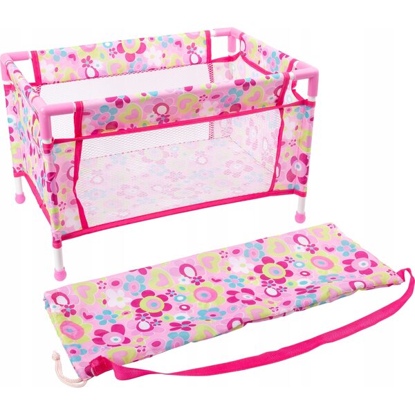 Klappbares Reisebett für Small Foot Puppen 44x28x29 cm für Kinder ab 3 Jahren