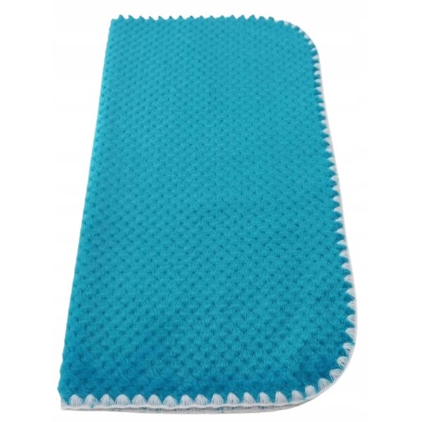Koc per bambole soffice e reversibile colore azzurro 50x53 cm