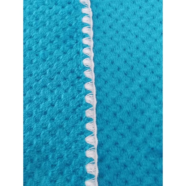 Koc per bambole soffice e reversibile colore azzurro 50x53 cm