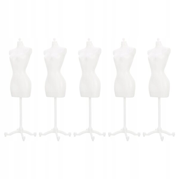 Set 5 Mini Stendini per Abiti di Bambole in Plastica Resistente e Realistica