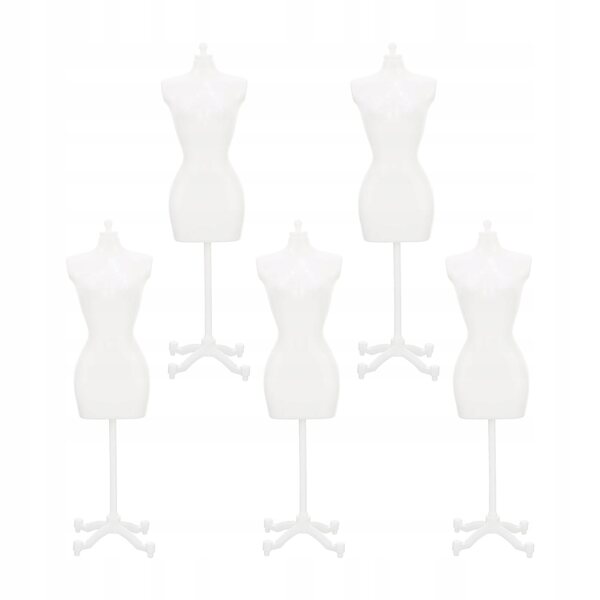 Set van 5 mini-droogrekken voor poppenkleding van resistent en realistisch plastic