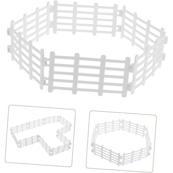 Recinzione Miniatura Bianca 22x11 cm 50 pezzi per Decorazioni Giardino e Progetti DIY