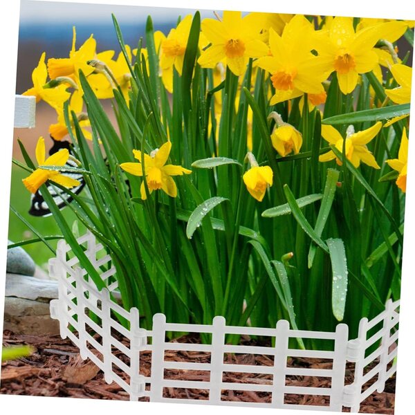 Recinzione Miniatura Bianca 22x11 cm 50 pezzi per Decorazioni Giardino e Progetti DIY