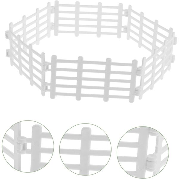 Recinzione Miniatura Bianca 22x11 cm 50 pezzi per Decorazioni Giardino e Progetti DIY