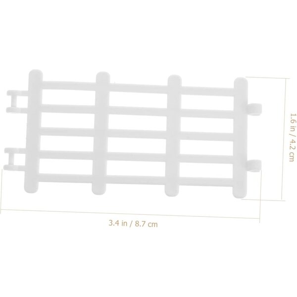 Recinzione Miniatura Bianca 22x11 cm 50 pezzi per Decorazioni Giardino e Progetti DIY