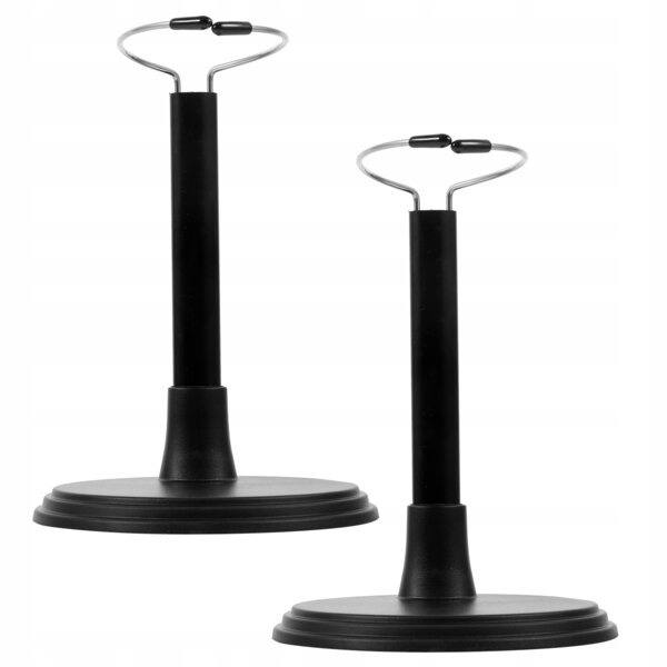 Set 2 Supporti Neri Regolabili per Esposizione e Organizzazione Bambole in PVC