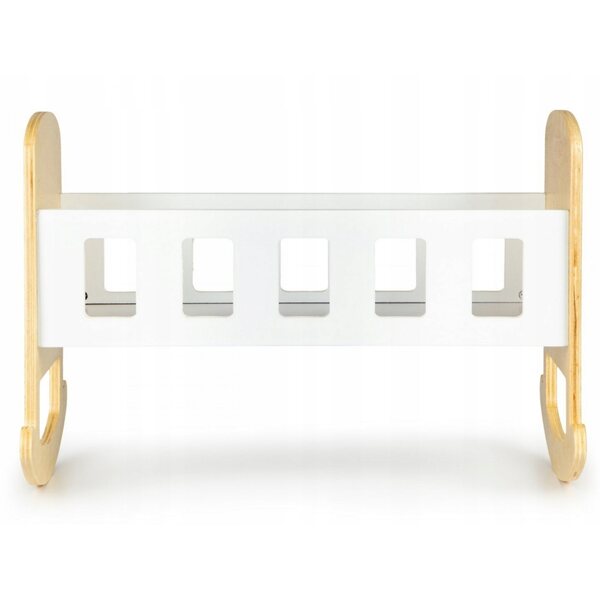 Dondolo in legno per bambole ECOTOYS letto stabile con funzione dondolio