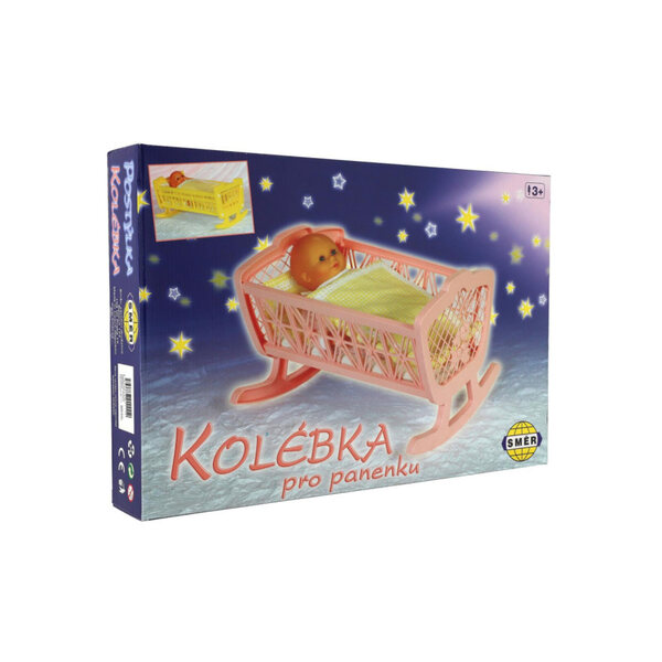 Lettino in plastica per bambole Shumee 32x47x26 cm colore blu per bambini 3+