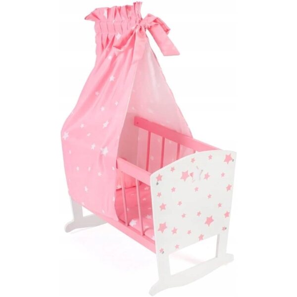 Bayer Chic 2000 Wiege für Puppen bis 46 cm mit Decken und Matratze