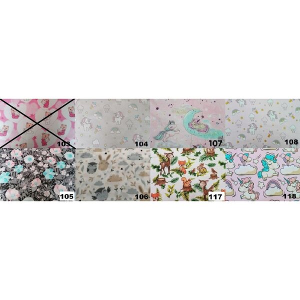 Komplettes Set aus Bettdecke, Kissen und Decke für Puppen – anpassbare Stoffe