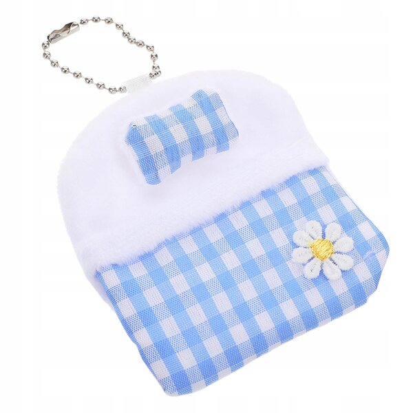 Delicato sacco a pelo in peluche per bambole con catena decorativa elegante