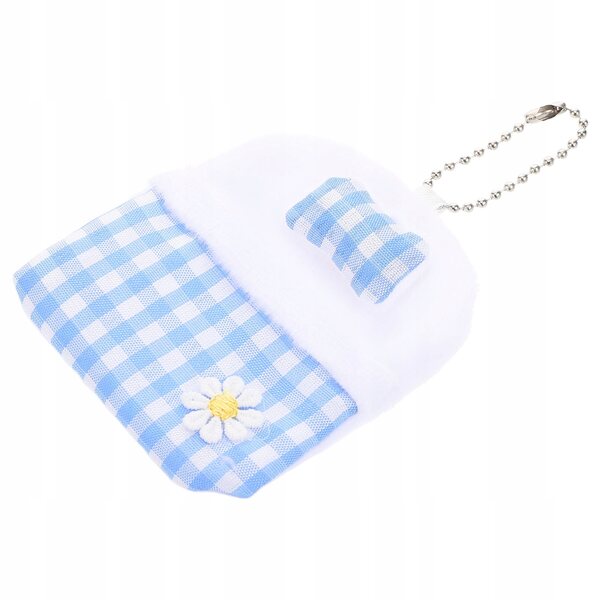 Delicato sacco a pelo in peluche per bambole con catena decorativa elegante