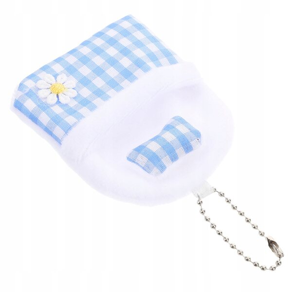 Delicato sacco a pelo in peluche per bambole con catena decorativa elegante