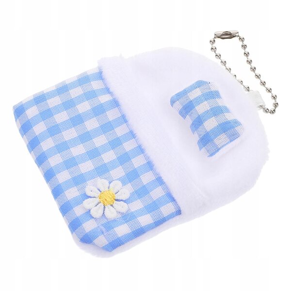 Delicato sacco a pelo in peluche per bambole con catena decorativa elegante