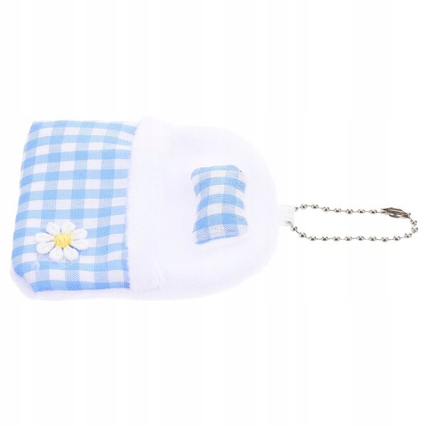 Delicato sacco a pelo in peluche per bambole con catena decorativa elegante