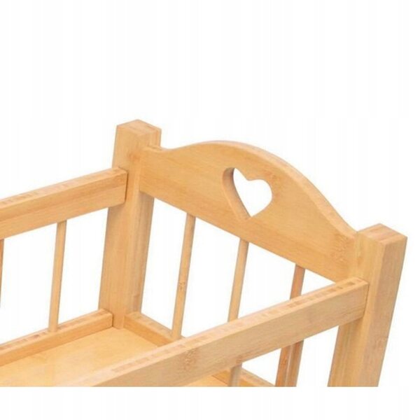 Schaukelbett aus natürlichem Holz für Small Foot-Puppen, elegant und sicher