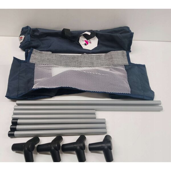 Letto da viaggio per bambole Bayer Chic Melange grigio-blu compatto e pratico
