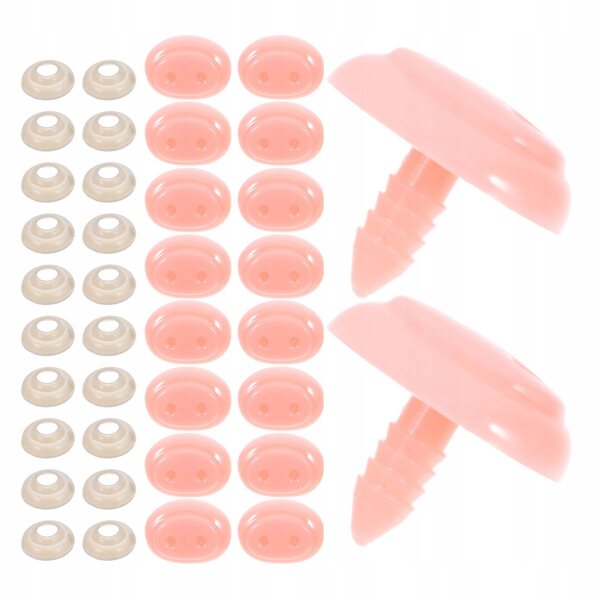 Set 30 Nasi Pig Nose Rosa con Sicurezza per Giocattoli e Accessori Fai da Te