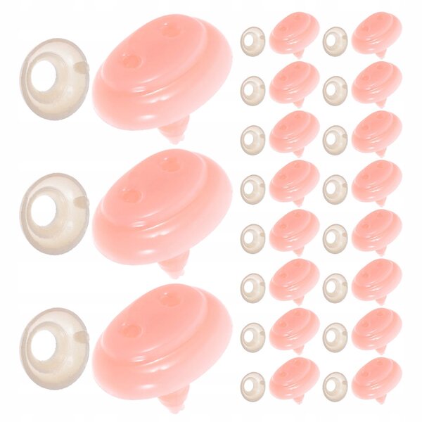 Set van 30 roze varkensneuzen met veiligheid voor speelgoed en doe-het-zelfaccessoires
