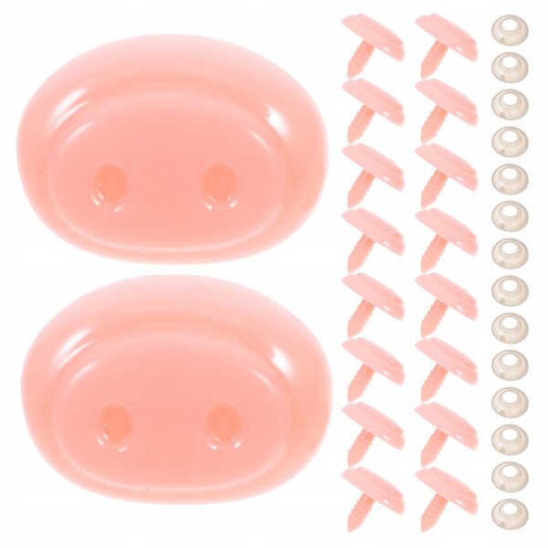 Set van 30 roze varkensneuzen met veiligheid voor speelgoed en doe-het-zelfaccessoires