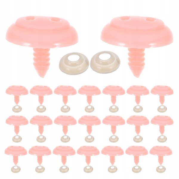 Set van 30 roze varkensneuzen met veiligheid voor speelgoed en doe-het-zelfaccessoires