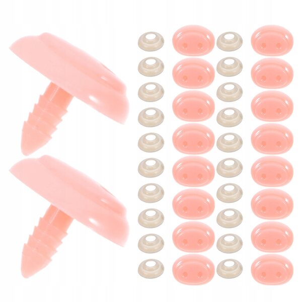 Set van 30 roze varkensneuzen met veiligheid voor speelgoed en doe-het-zelfaccessoires