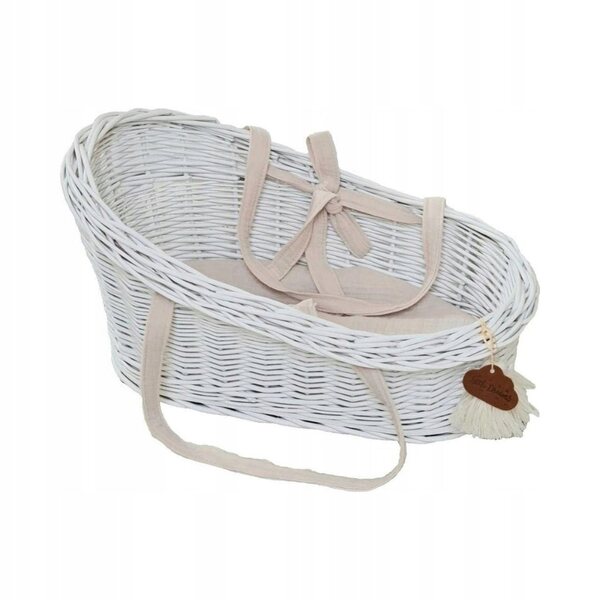 Marsupio in vimini bianco per bambole - ecologico Giocattolo Little Dreams