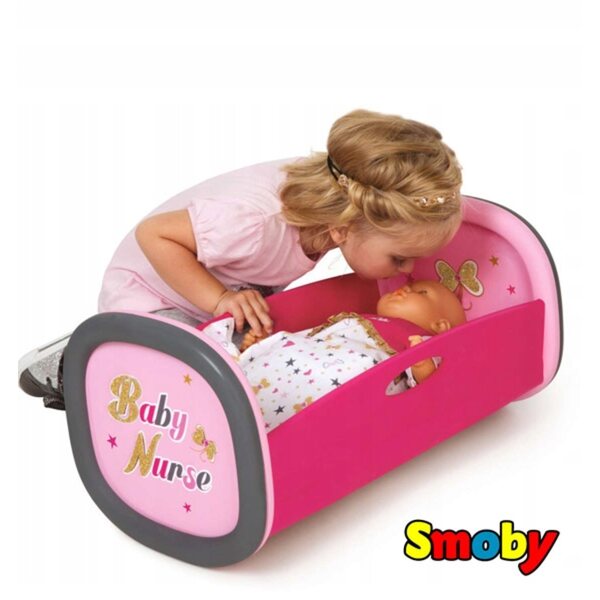 SMOBY Baby Nurse Wiege für Puppen bis 42 cm, inklusive Bezug