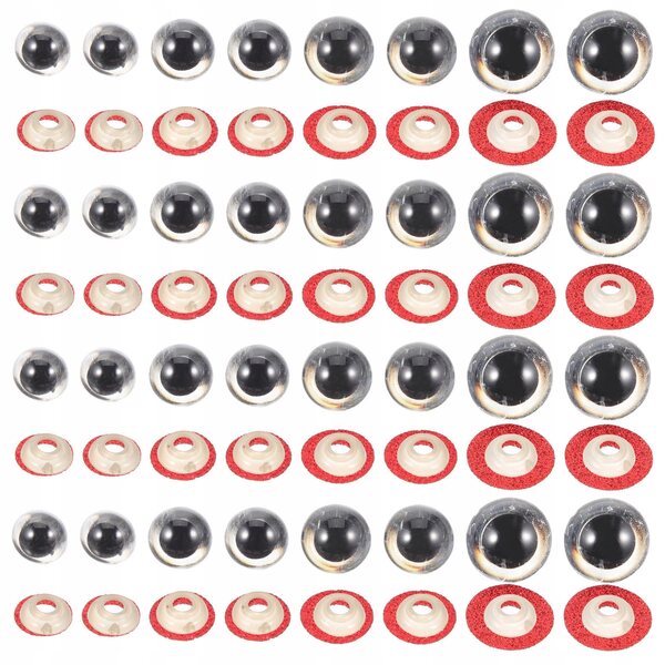40 Stück rote dekorative Augen für DIY-Puppen, langlebiger Kunststoff und einfach zu verwenden