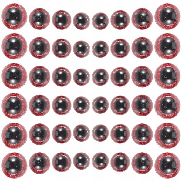 40 Stück rote dekorative Augen für DIY-Puppen, langlebiger Kunststoff und einfach zu verwenden