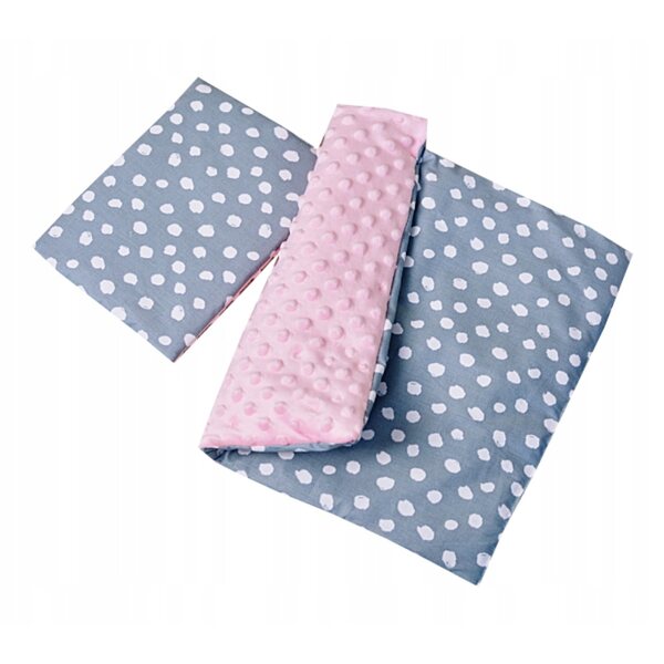 Komplettes Bettwäscheset für das Puppenbett aus Baumwolle und 100 % Polyester Minky