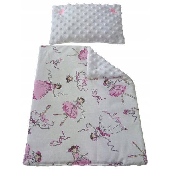 Komplettes Bettwäscheset für Puppen, Kinderwagen und Wiege in zwei Designs