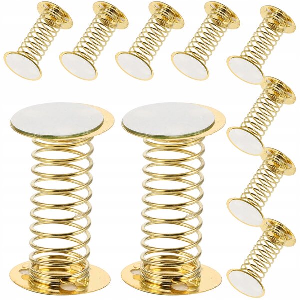 10 Metallsockel mit Klebefedern für Dekorationen und Puppen, widerstandsfähig und praktisch