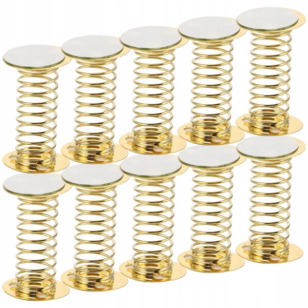 10 Metallsockel mit Klebefedern für Dekorationen und Puppen, widerstandsfähig und praktisch