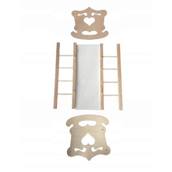 Holzwiege für Malimas-Puppen mit Herzmuster, hochwertiges Zubehör für Kinder