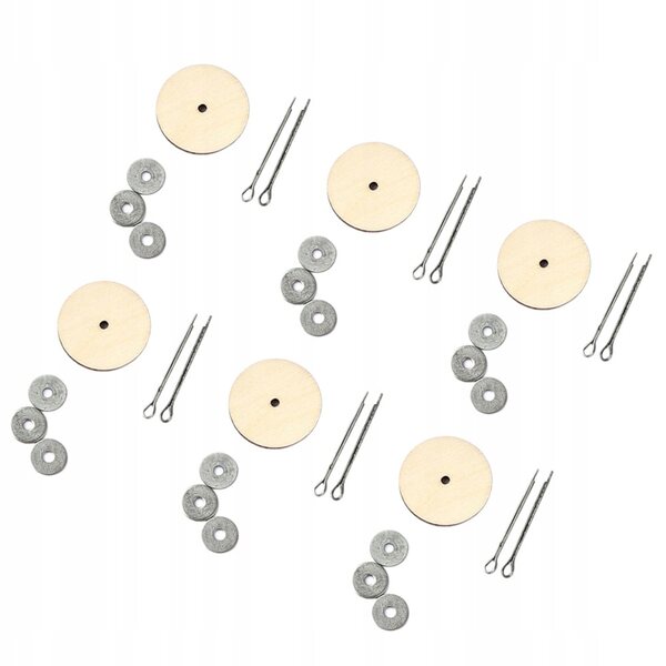 Set 20 Elementi Montaggio in Legno per Bambole con Articolazioni Mobili Argento
