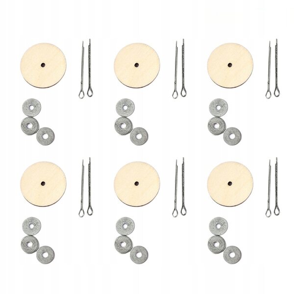 Set 20 Elementi Montaggio in Legno per Bambole con Articolazioni Mobili Argento