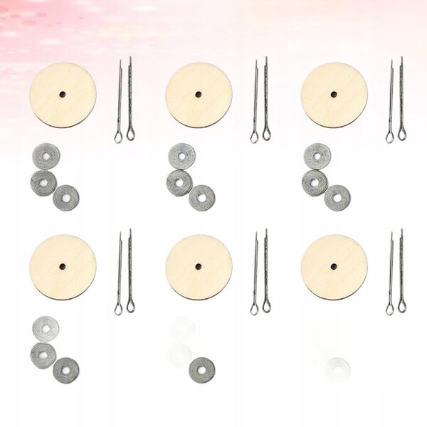 Set 20 Elementi Montaggio in Legno per Bambole con Articolazioni Mobili Argento