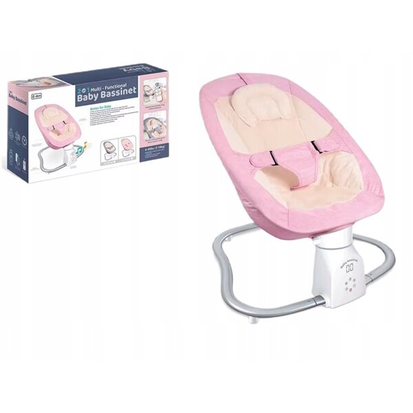 Elektrische 2-in-1-Schaukel für Babys mit Bluetooth, USB und Fernbedienung, Pink