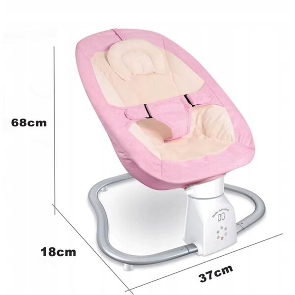 Elektrische 2-in-1-Schaukel für Babys mit Bluetooth, USB und Fernbedienung, Pink