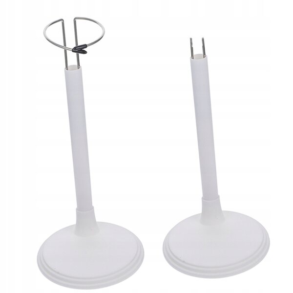 Stojaki für Puppen mit verstellbarer und stabiler Basis – 2 Stück, 35 cm, Weiß