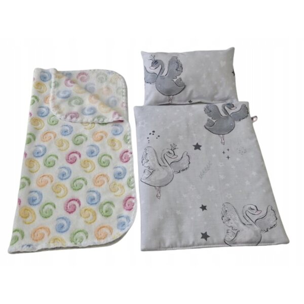Komplettes Puppenbett- und Deckenset für Kinderbett, Kinderbett und Kinderwagen – weich und hochwertig